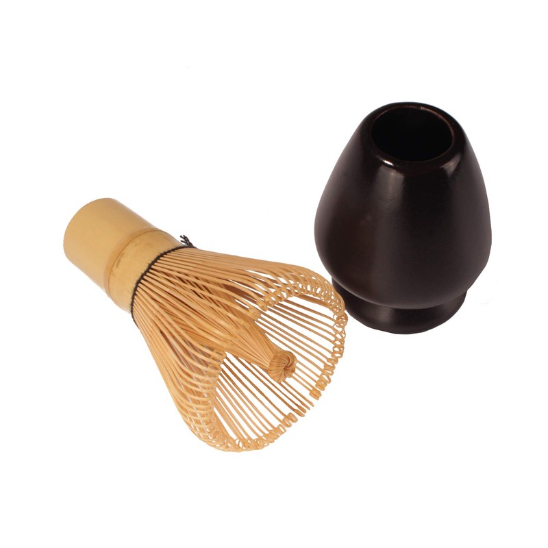 Matcha Tea Whisk Set - Bamboo Whisk and Whisk Holder