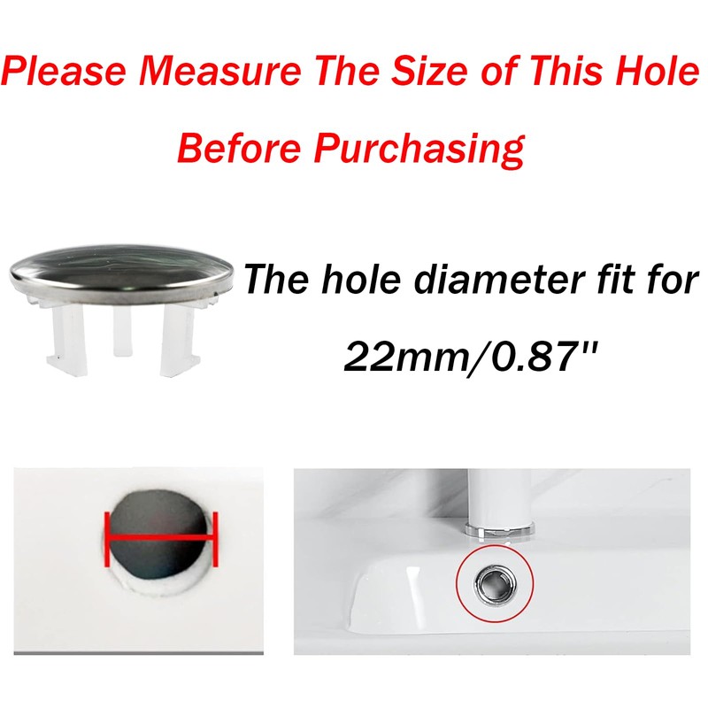4 Pack Sink Overflow Covers Bathroom Kitchen Basin Trim Single
