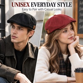 Unisex Ivy Cap for Casual Wear – Classic Cotton Flat Cap with Vintage British Style for Cool-Weather Outfits