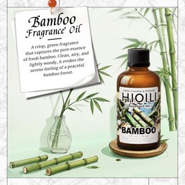 HIQILI Bamboo Fragrance Oil for Scent Diffuser, Idea for Candle & Soap Making, DIY Room Air Fresheners, New Car Scent - 1 Fl Oz