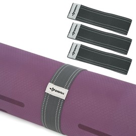 OHplus Yoga Mat, Band, Set of 3, Stylish, Simple, Cute, Portable, Yoga, Pilates, Hot Yoga, Exercise, Carrying Strap, Storage Mat, Lightweight (Moss Green)