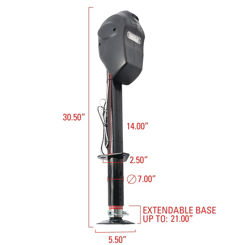 Extreme Max 5001.6268 Heavy-Duty High-Capacity Power Electric Tongue Jack –