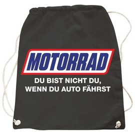 Rucksack Motorrad du bist Nicht du wenn du Auto fährst, darkgray, Rucksack