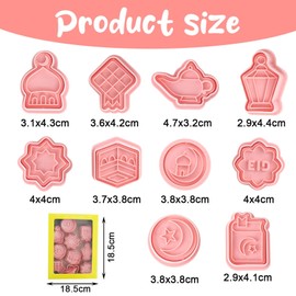 GWAWG 10 x Cookie Cutters Kitchen Gadget Fondant Accessories for Baking, Cooking, Birthday Decoration for Women, Bento Lunch Box Children, Divine Light, Moon, Star, Book, etc