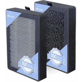 LEVOIT Purificador de aire de repuesto LV-H128-RF 3 en 1 Pre, H13 True HEPA, carbón activado, sistema de filtración de 3 etapas, filtro LV-H128  AHAM 