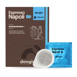 Dongiò Caffè Espresso Napoli - 50 Easy Serving Espresso Pods (ESE 44mm) - Dark Roast Coffee (Intensity 9/10) - Roasted and Blended in Italy