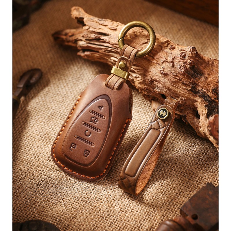 TECART Fit for Chevy Car Key Fob Cover with Keychain,