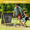 BAGAIL Soccer Rebounder Net, 4 x 4 Ft Pitch Back
