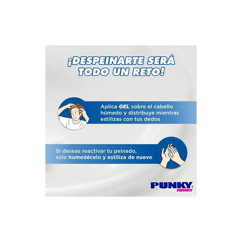 Punky Junky White Maximum Hold Styling Gel 500g