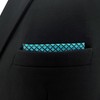 SHLAX&WING Solid Blue Men's Pocket Square Silk Business 32cm, blue