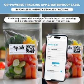 Vacuum Sealer Bags for Food Storage - Pack of 150 Smart QR Code Vacuum-Bags- 8" x 12", BPA-Free, 3.5-Mil Thick Vacuum-Storage Bags for Food Prep, Freezer Storage & Sous Vide Bag, Food-Storage Bag
