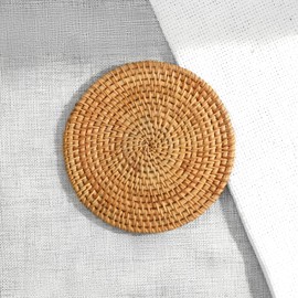 Fogman Trivet Heat Resistant Wooden Cute Trivet Stylish Pot Rest Camping Wood Pot Pot Heat Resistant Mat (Diameter 6.3 inches (16 cm)