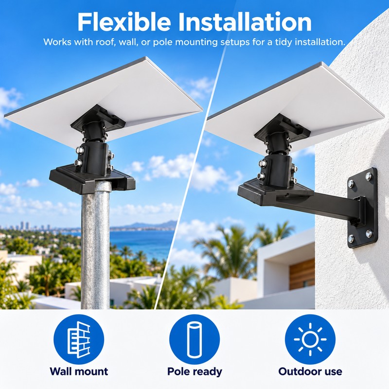 Starlink Gen 3 Mounting Adapter for Standard Dish – Black