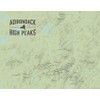 Adirondack High Peaks Checklist Map 11x14 Print (Sage)