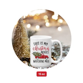 BLUE RIBBON Christmas Gifts, This is My Christmas Movies Watching Mug, in Decorative Box (15 oz)