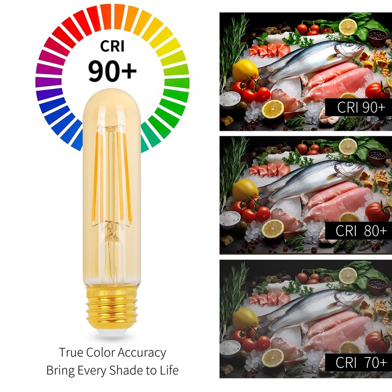 Decoaui E26 T10 LED Light Bulbs, 5 Inch Vintage Tubular