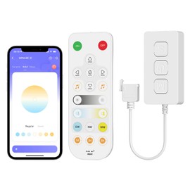 PAUTIX CCT LED Controller Kit SP542E Wi-Fi+Bluetooth,Work with Alexa/Google Assistant,App Control RF Remote Control,CCT LED Dimmer,for CCT LED Strip Light,with Timing Function,Music Mode,Group Control
