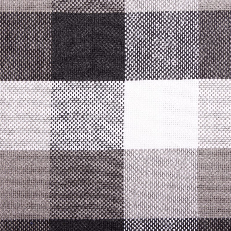 DII Tri-Color Check Collection Kitchen, Dishcloth Set, Black, 4 Piece