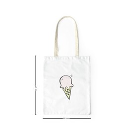 Le Jardin du Lin Printed Shopping Bag, Reusable Bag, Foldable, Fabric Bag with Two Long Handles, Size: 48 x 55 cm