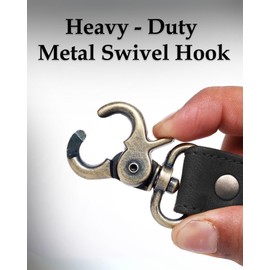 60-inch Genuine Leather Crossbody Strap Replacement for Purse, Handbag & Messenger Bag 1” Wide Adjustable Shoulder Strap (Black)