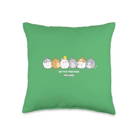 Molang - Funny cartoon designs for women, men and kids Throw Pillow