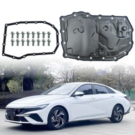 SHOWSEN 482802H000 Transmission Oil Pan with Drain Plug & Gasket Compatible with 2021-2023 Hyundai Elantra,2020-2022 Accent,2022-2023 Kona,2019-2023 Kia Forte,2020-2023 Soul,L4 1.6L,2.0L