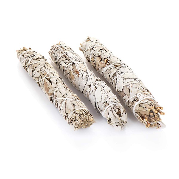 NKlaus 3x XL White Sage Smudge Sticks 65g Natural Salvia