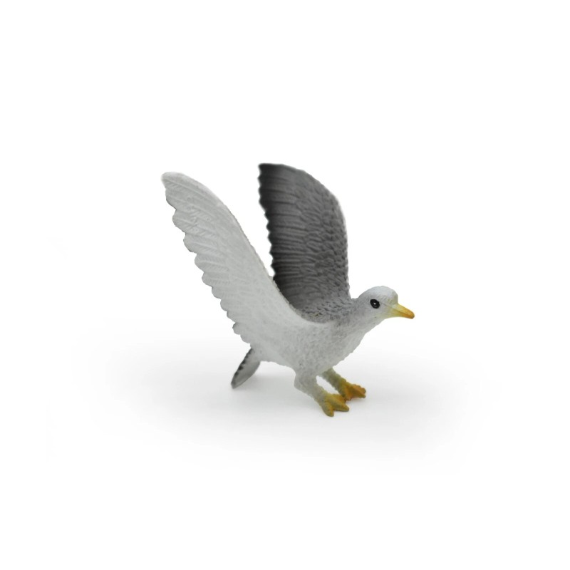 CO Seagull Toy, Very Nice Rubber Model, Hand Painted 3"