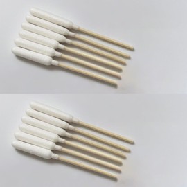 Q tips 100 Pcs, 3.9 Inch Pet Cotton Swabs for Ear, Long Thick Bamboo Sticks, Natural Bamboo Biodegradable, Organic Cotton Swabs for Cats Dogs, Pet Cleaning Supply