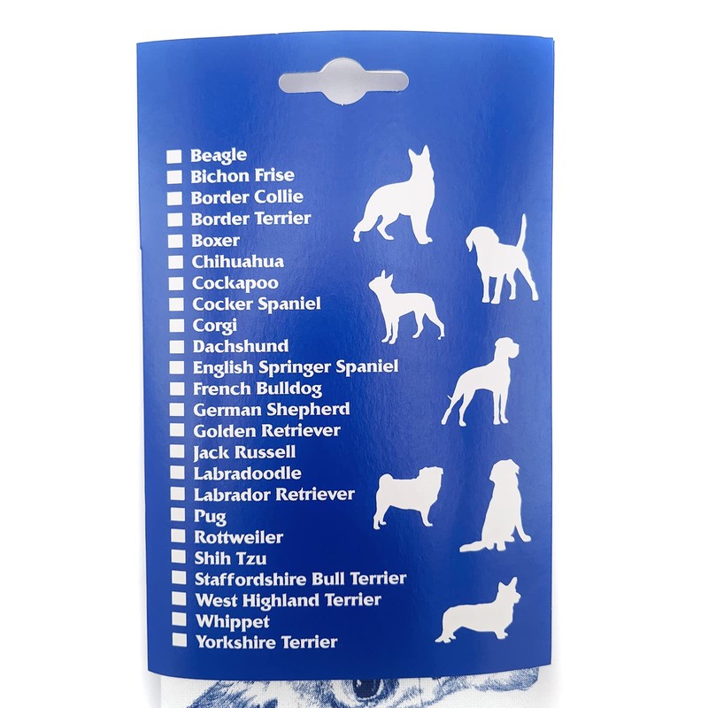 Bichon Frise Printed Tea towel - 100 Percent Cotton. Dog