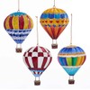 Kurt Adler Festive Hot Air Balloons Holiday Ornaments Set of