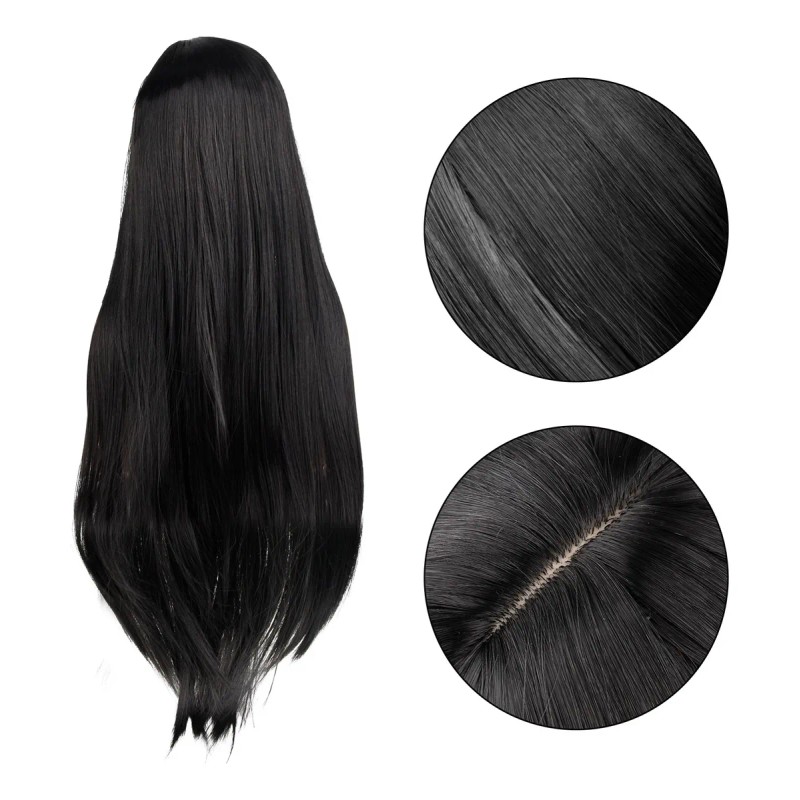 Peluca Con Flequillo Natural De Cabello Largo Y Liso