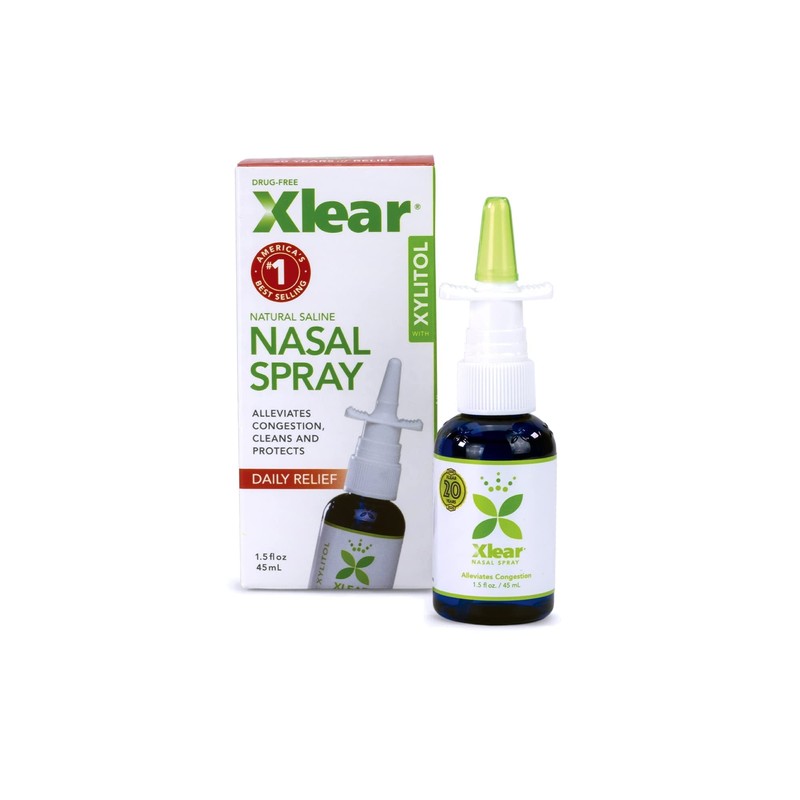 Xlear Natural Xylitol Nasal Spray, Regular and Max Bundle, Stronger,