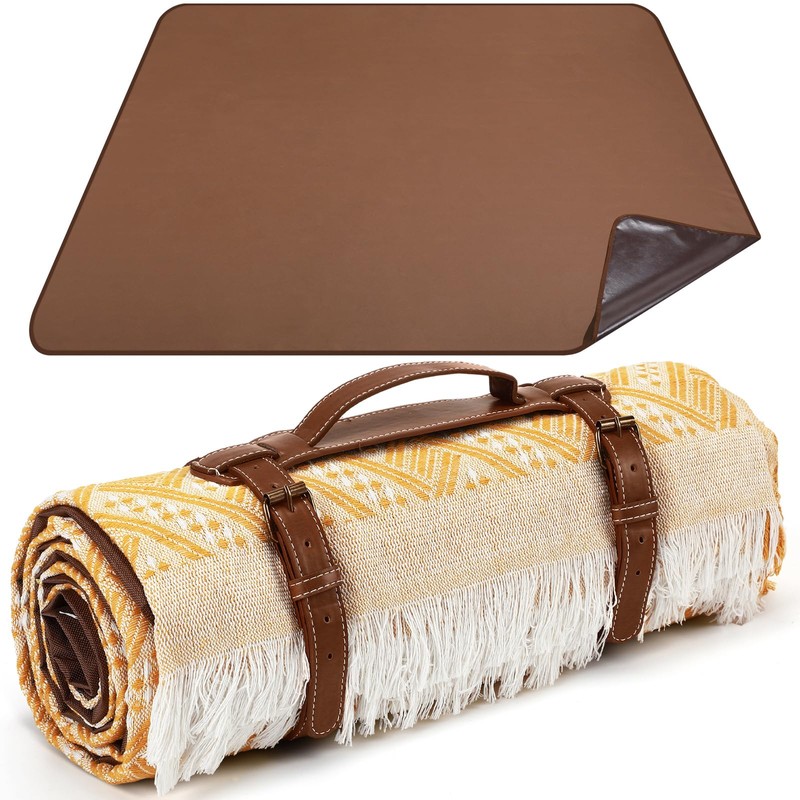 VitalCozy Waterproof Picnic Blankets Outdoor Blanket Foldable 2 in 1