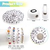 TOAOB 500pcs 4x7mm Vowels Letter Beads Round White Letter Beads