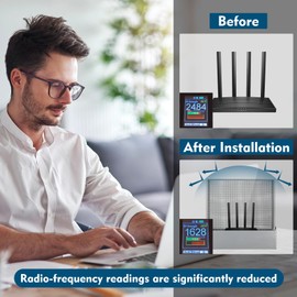 Fengind Large WiFi Router Cover, About 90% of WiFi Router Emf and 5G is Blocked, Allows Uninterrupted Use, Shielding WiFi Router Emf Faraday Cage, WiFi Router Cover Emf Protection, Two Year Warranty