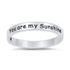 You are my Sunshine Stackable Script Ring .925 Sterling Silver