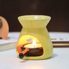 Warmself Green Ceramic Essential Oil Burner Tealight Candle Holder Decorative