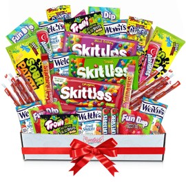 Easter Candy Gift Basket Variety Pack, 41 Pieces of Assorted Candy Snack Box, Ideal Gift Basket for Kids & Adults, Perfect Care Packages for Easter, Birthday Parties and Family Gatherings.