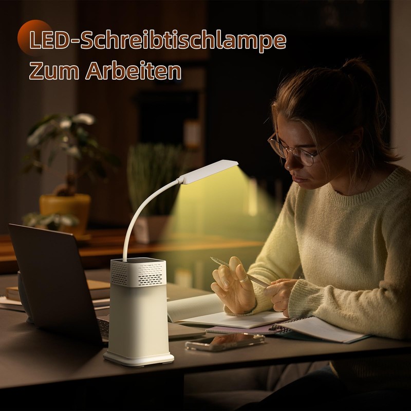 AGM LED Bedside Lamp, 1200 mAh Night Light with Bluetooth