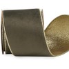 Ribbli Dark Moss Velvet Wired Ribbon 4 Inch Moss Green