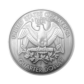 Giant Quarter Coin | Jumbo Quarter | Huge Quarter Prop Coin | Hilarious Money Decor | Oversized Quarter Prop | Money Paperweight | 3"