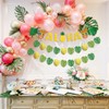 Hawaiian Party Decorations Hawaiian Aloha Party Banner Glittery Tropical Leaves