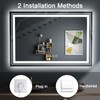 Snowdool 23x35 LED Bathroom Mirror with Front and Backlight, Dimmable