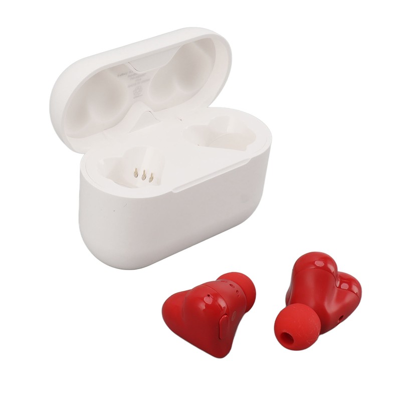 Wireless Earbuds Stylish Cute Heart Shaped Noise Cancelling HiFi Stereo
