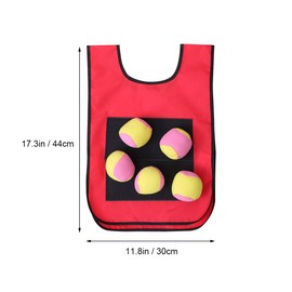 Toyvian 12pcs Stick Ball Vest Dodge Tag Sticky Target Ball Vest Outdoor Game Props for Kids Children