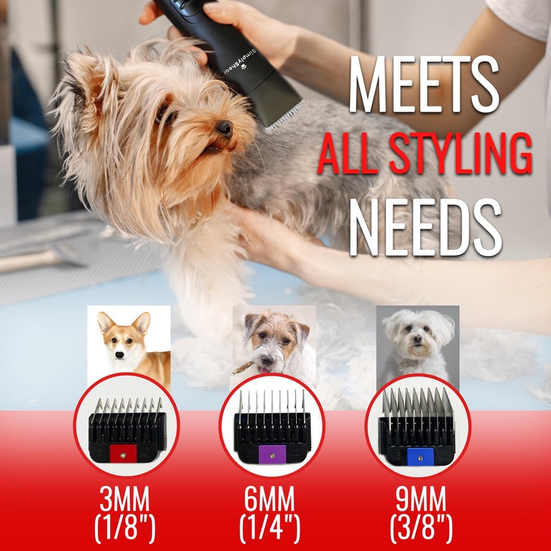 SIMPLYSHEAR Premium Dog Clippers for Grooming, High-Performance 2-Speed Corded Shears,