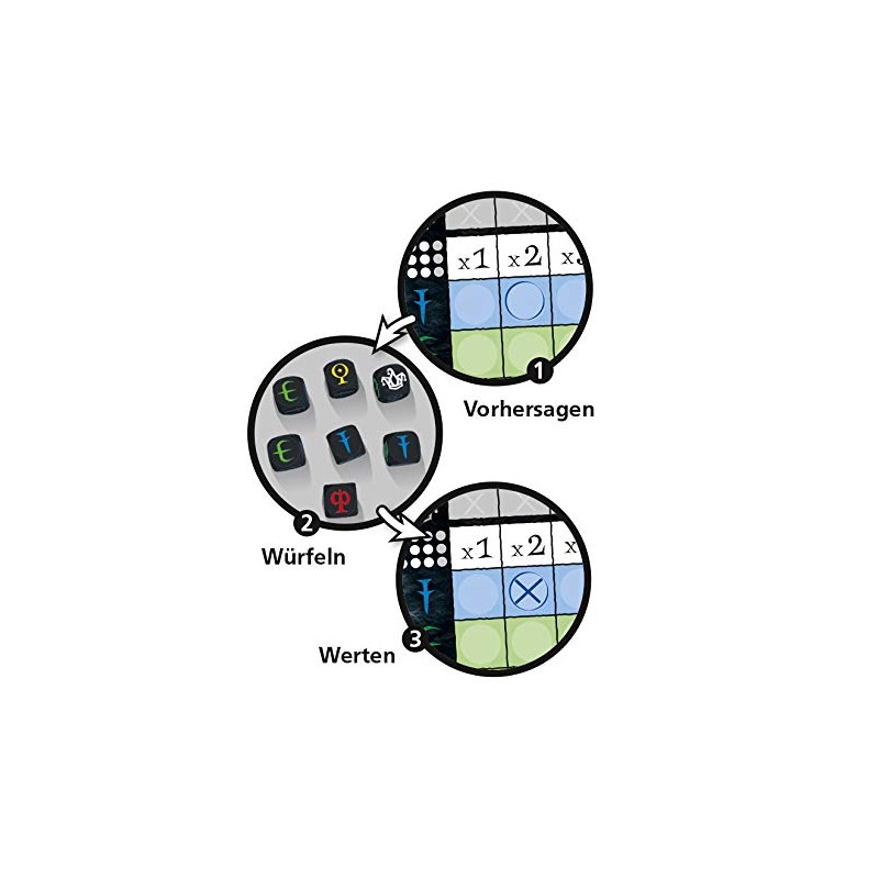 AMIGO Spiel + Freizeit 1955 Wizard Dice Game Multi-Coloured