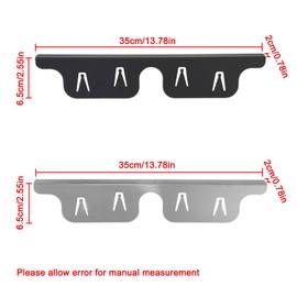 SEIWEI 4PCS Black Stove Gap Covers 35 * 2 * 6.5cm,Stainless Steel Stove Gap Filler, Range Trim Kit, Stove Gap Guards, Heat Resistant and Easy to Clean, Easy Retractable