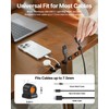 6 PACK Sinjimoru Magnetic Cable Clips, Compact Size Cord Organizer